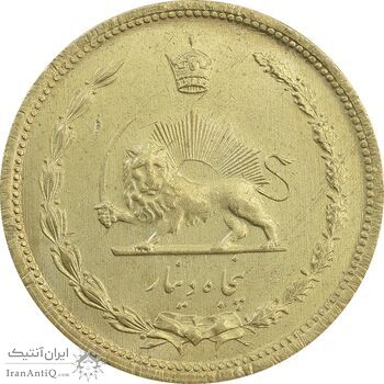 سکه 50 دینار 1319 برنز - MS63 - رضا شاه