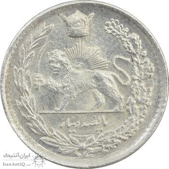 سکه 500 دینار 1308 تصویری - MS62 - رضا شاه