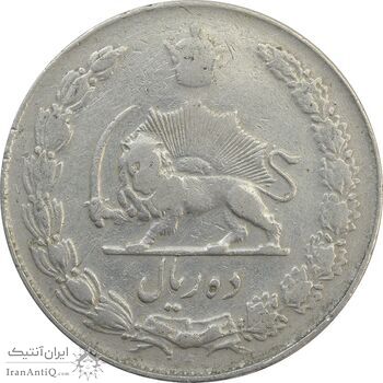سکه 10 ریال 1338 - VF30 - محمد رضا شاه سکه 10 ریال 1338 - VF30 - محمد رضا شاه