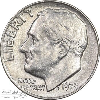 سکه 1 دایم 1975 روزولت - MS61 - آمریکا