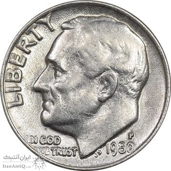 سکه 1 دایم 1989P روزولت - AU58 - آمریکا