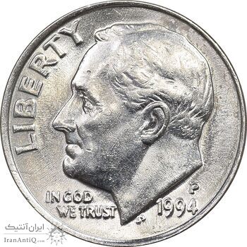 سکه 1 دایم 1994P روزولت - MS61 - آمریکا