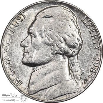 سکه 5 سنت 1985P جفرسون - AU55 - آمریکا