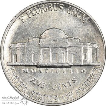 سکه 5 سنت 1990P جفرسون - MS61 - آمریکا