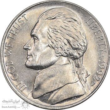 سکه 5 سنت 1992P جفرسون - MS62 - آمریکا