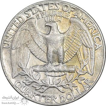 سکه کوارتر دلار 1989D واشنگتن - AU50 - آمریکا
