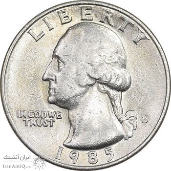 سکه کوارتر دلار 1985D واشنگتن - AU58 - آمریکا