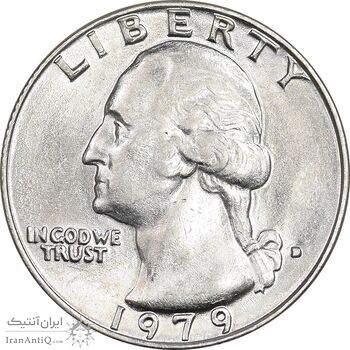 سکه کوارتر دلار 1979D واشنگتن - MS61 - آمریکا