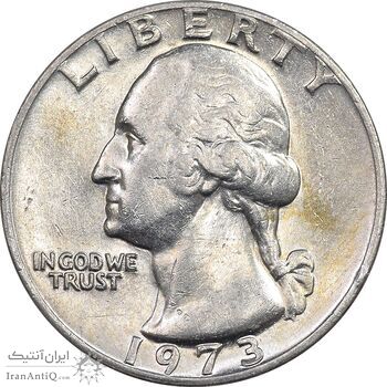 سکه کوارتر دلار 1973 واشنگتن - AU58 - آمریکا