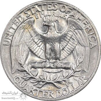 سکه کوارتر دلار 1972 واشنگتن - AU58 - آمریکا