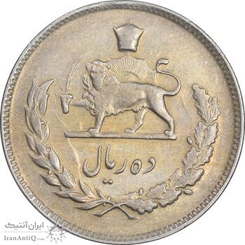 سکه 10 ریال 1348 - VF35 - محمد رضا شاه