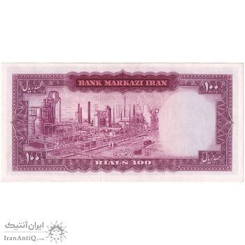 اسکناس 100 ریال (هویدا - سمیعی) - تک - UNC63 - محمد رضا شاه