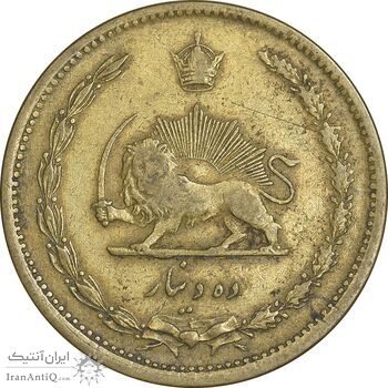 سکه 10 دینار 1319 برنز - VF25 - رضا شاه