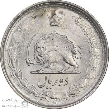 سکه 2 ریال 1354 - MS61 - محمد رضا شاه