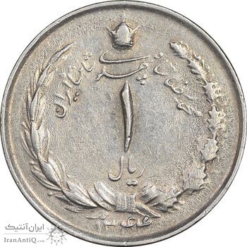 سکه 1 ریال 1344 - EF45 - محمد رضا شاه
