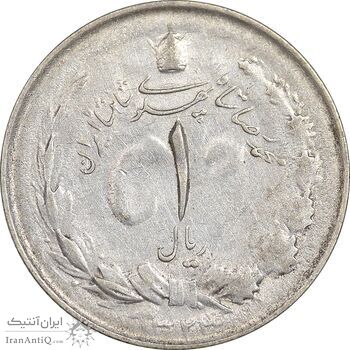 سکه 1 ریال 1323 نقره - EF40 - محمد رضا شاه