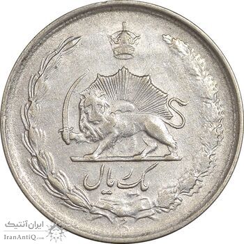 سکه 1 ریال 1323 نقره - EF40 - محمد رضا شاه