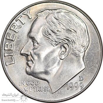 سکه 1 دایم 1999D روزولت - MS61 - آمریکا