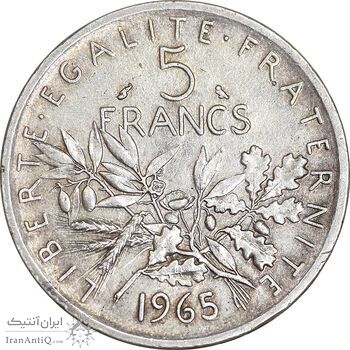 سکه 5 فرانک 1965 جمهوری کنونی - EF45 - فرانسه