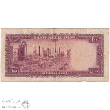 اسکناس 100 ریال 1333 - تک - VF25 - محمد رضا شاه