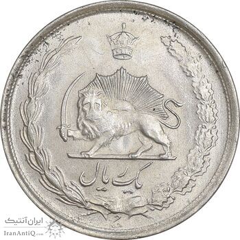 سکه 1 ریال 1323 نقره - MS62 - محمد رضا شاه