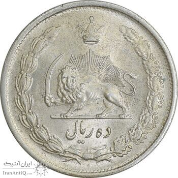 سکه 10 ریال 1323 - MS62 - محمد رضا شاه
