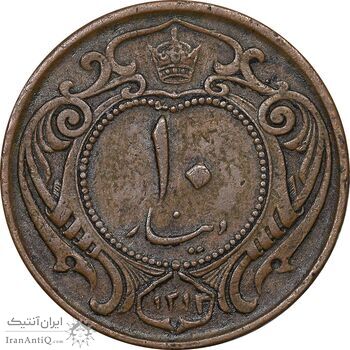 سکه 10 دینار 1314 مس - EF40 - رضا شاه