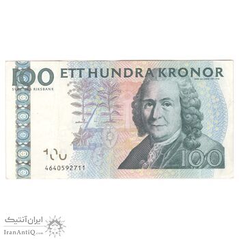 اسکناس 100 کرون 2004 کارل گوستاف شانزدهم - تک - EF40 - سوئد