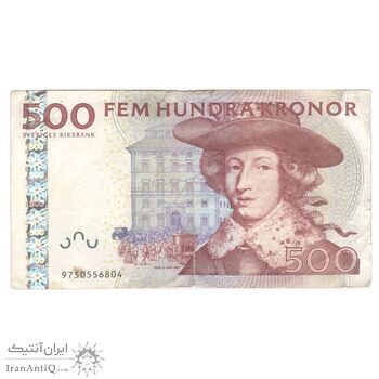اسکناس 500 کرون 2009 کارل گوستاف شانزدهم - تک - VF30 - سوئد
