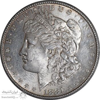 سکه یک دلار 1881S مورگان - MS63 - آمریکا