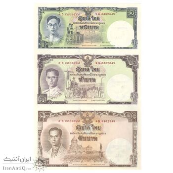 اسکناس 16 بات  (1 - 5 - 10 بات از هم جدا نشده) 2550 (2007) رامای نهم - تک - UNC63 - تایلند