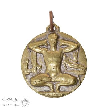 مدال آویز ورزشی نقره ژیمناستیک - EF - محمد رضا شاه مدال آویز ورزشی نقره ژیمناستیک - EF - محمد رضا شاه