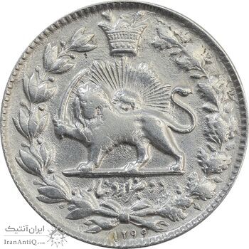 سکه 2000 دینار 1299 (با حرف B) صاحبقران - EF40 - ناصرالدین شاه سکه 2000 دینار 1299 (با حرف B) صاحبقران - EF40 - ناصرالدین شاه