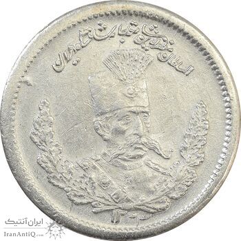 سکه 500 دینار 1323 تصویری - AU58 - مظفرالدین شاه