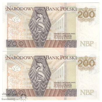 اسکناس 200 زلوتی 2021 جمهوری سوم - جفت - UNC64 - لهستان