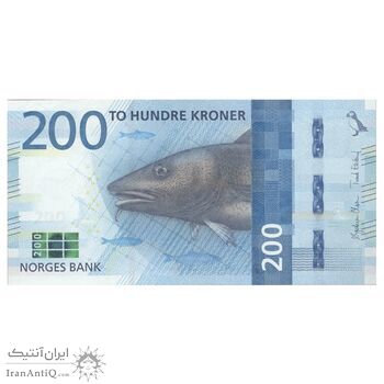 اسکناس 200 کرون 2016 هارالد پنجم - تک - AU50 - نروژ