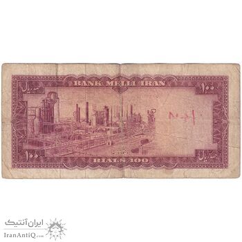 اسکناس 100 ریال 1333 - تک - VF20 - محمد رضا شاه