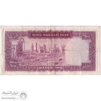 اسکناس 100 ریال 1342 - تک - VF30 - محمد رضا شاه