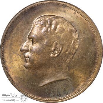 مدال برنز بیست و پنجمین سال سلطنت 1344 - MS61 - محمدرضا شاه