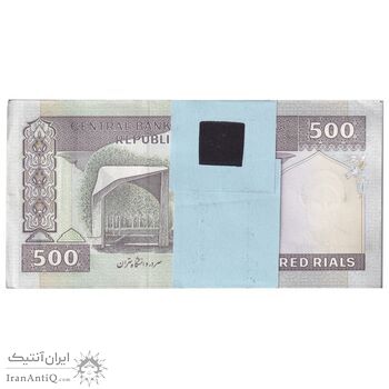بسته اسکناس 500 ریال (نمازی - نوربخش) - تیپ یک - نخ کامپیوتری - جایگزین - UNC - جمهوری اسلامی