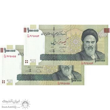 اسکناس 100000 ریال (دژپسند - همتی) - جایگزین - جفت - UNC63 - جمهوری اسلامی