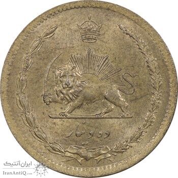 سکه 10 دینار 1317 برنز - MS61 - رضا شاه