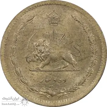 سکه 10 دینار 1317 برنز - MS61 - رضا شاه