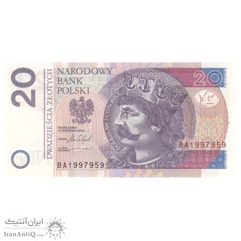 اسکناس 20 زلوتی 2016 جمهوری سوم - تک - UNC62 - لهستان
