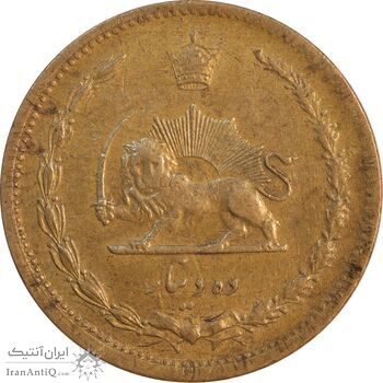 سکه 10 دینار 1319 برنز - AU50 - رضا شاه