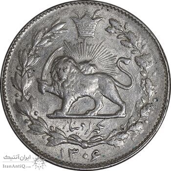 سکه 1000 دینار 1306 خطی - MS60 - رضا شاه