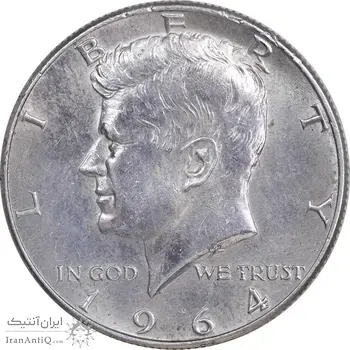 سکه نیم دلار 1964D کندی - MS61 - آمریکا