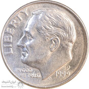 سکه 1 دایم 1999P روزولت - MS61 - آمریکا