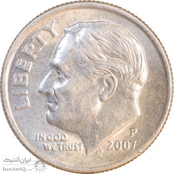 سکه 1 دایم 2007P روزولت - MS61 - آمریکا