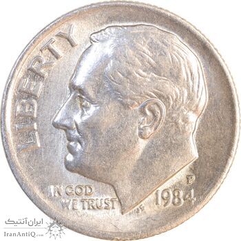 سکه 1 دایم 1984P روزولت - MS62 - آمریکا